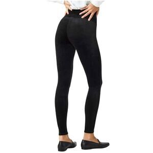 Spanx Black Velvet Leggings Size XS Stretch